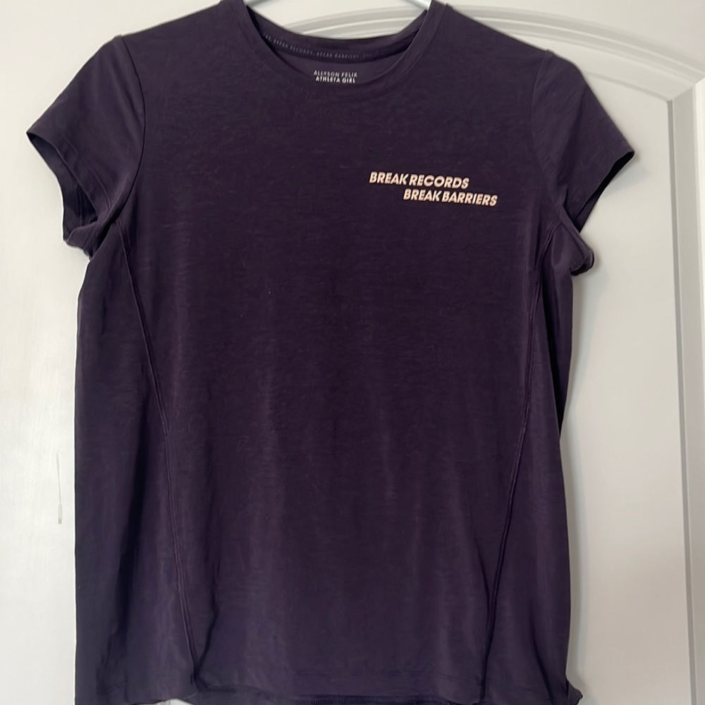 Athleta Girl Purple Workout Shirt-Allyson Felix Collection (Size XL)